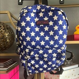 Betsey Johnson Blue and cream star Backpack